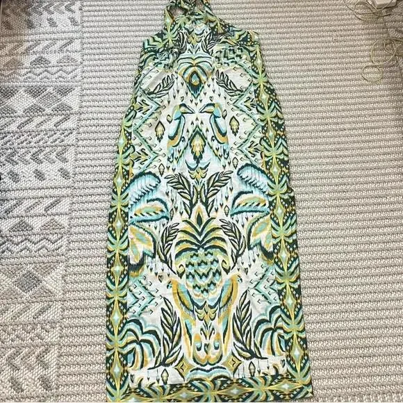 FARM Rio Tropical Tapestry Halter Linen Maxi Dress - Picture 4 of 7
